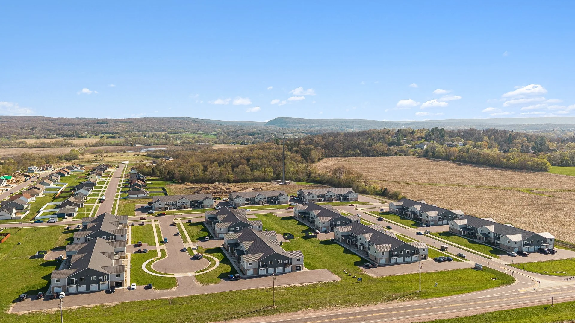 Greenfield Estates — aerial view of community