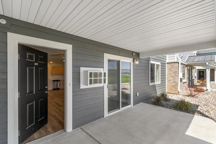 Greenfield Estates 2 bedroom lower — private patio with field view