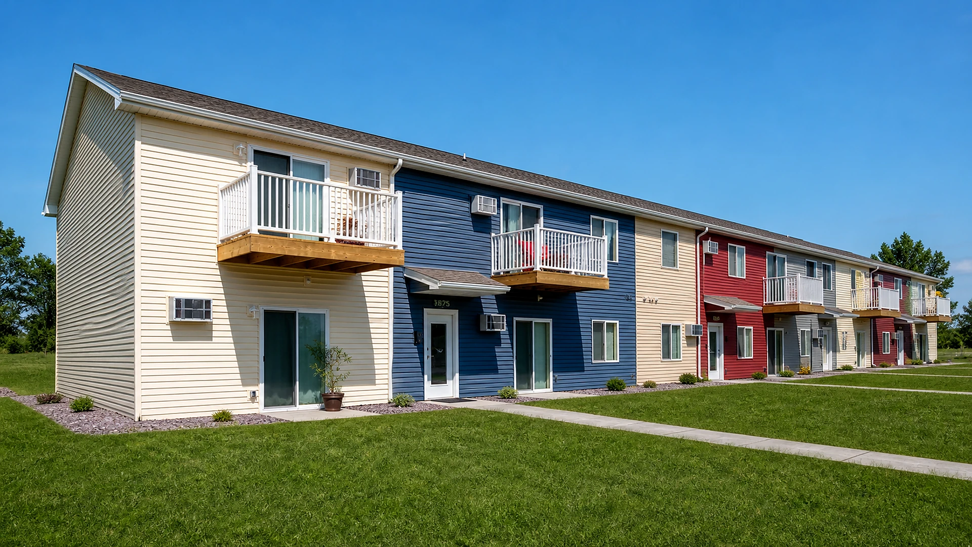Oakbridge apartment buildings in Baraboo, Wisconsin — view 1