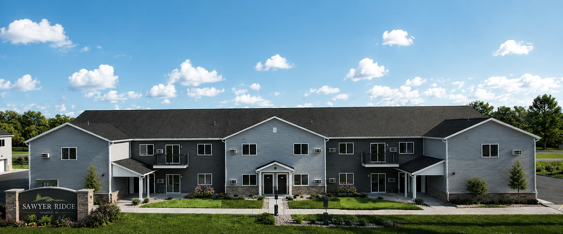 Completed Sawyer Ridge apartment community in Mauston, Wisconsin