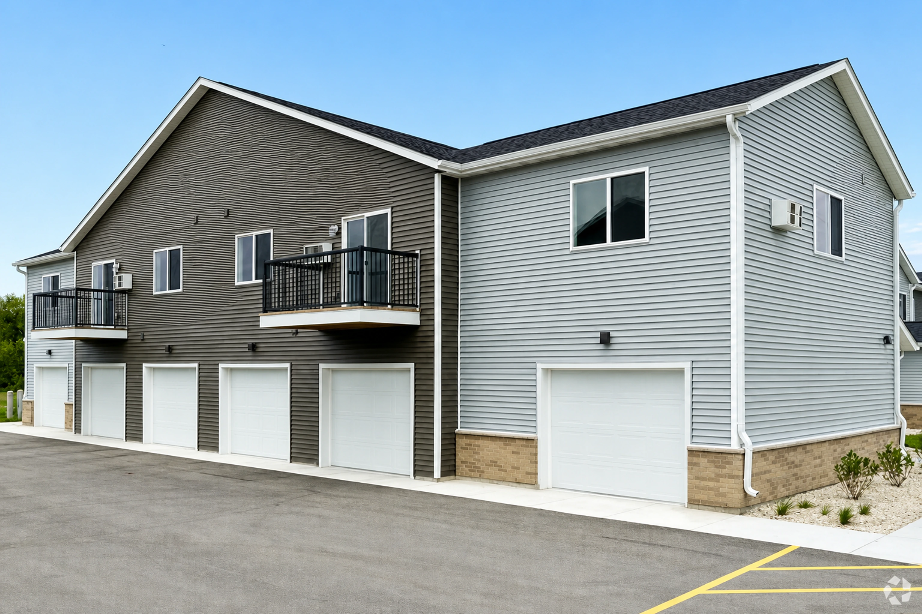 Completed Twin Village Estates apartment building in Campbellsport, Wisconsin — view 2
