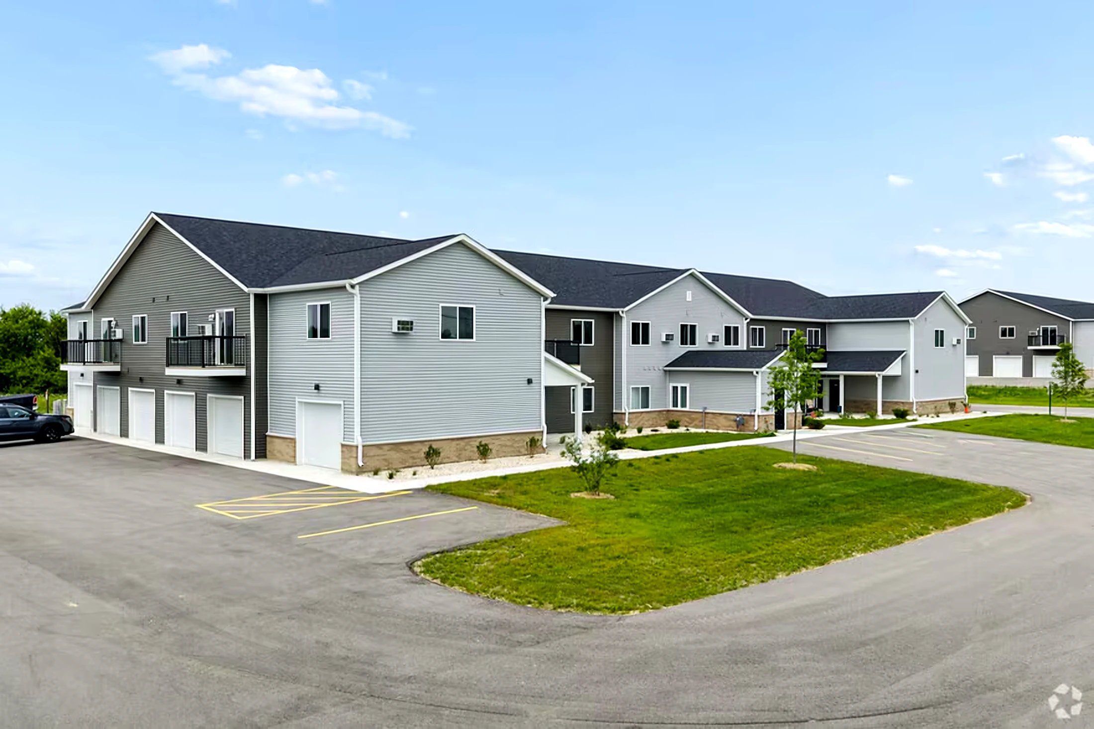Completed Twin Village Estates apartment building in Campbellsport, Wisconsin — view 3
