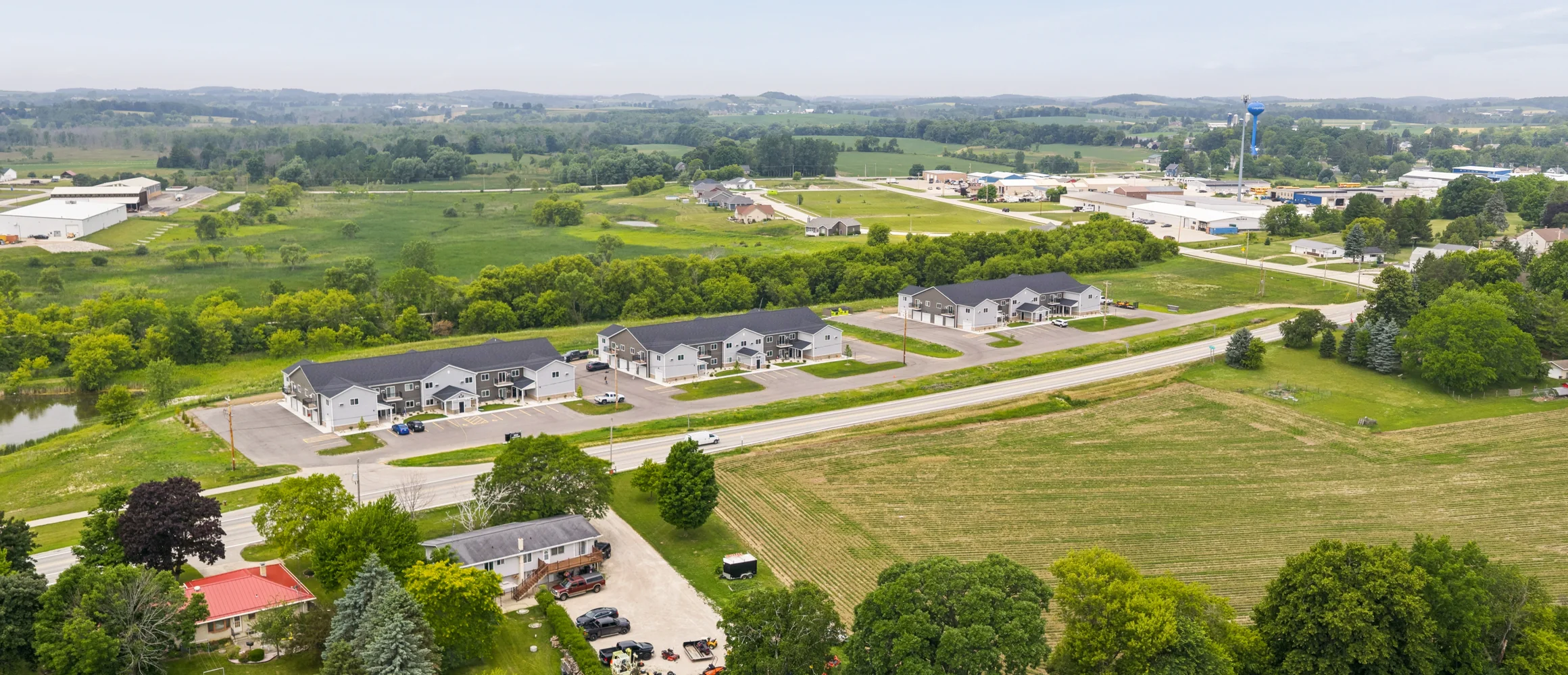 Completed Twin Village Estates apartment building in Campbellsport, Wisconsin — view 3