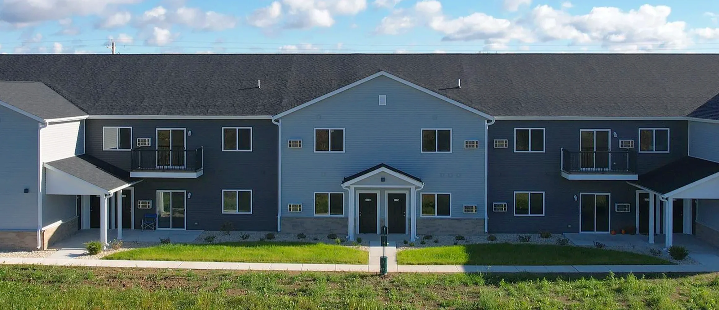 Completed Twin Village Estates apartment building in Campbellsport, Wisconsin — view 3