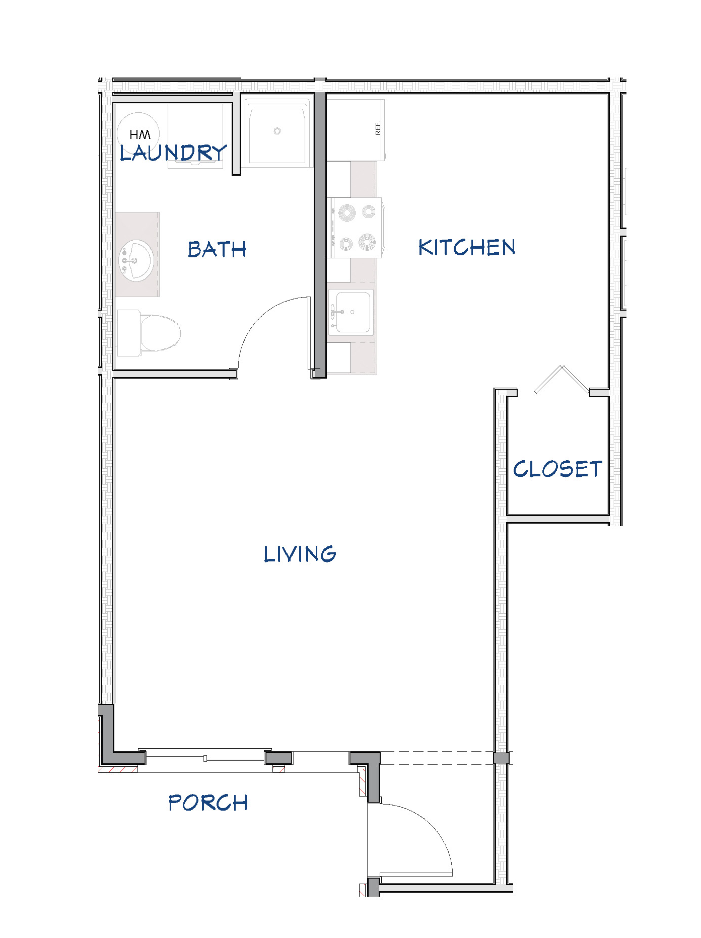 Studio • Lower A floor plan at Limestone Hills