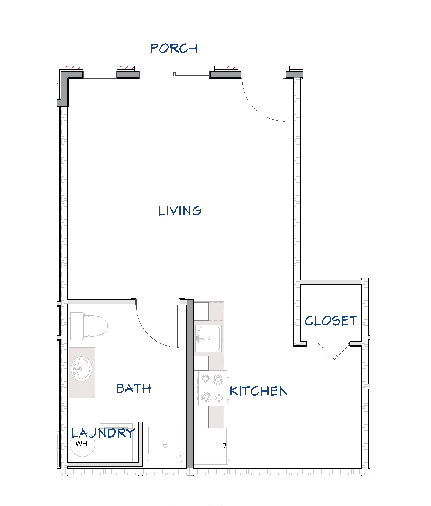 Studio • Lower B floor plan at Limestone Hills